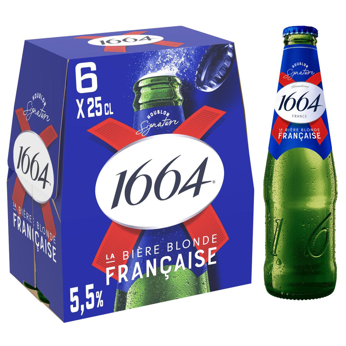 1664 Bière Blonde Pack 6x25cl