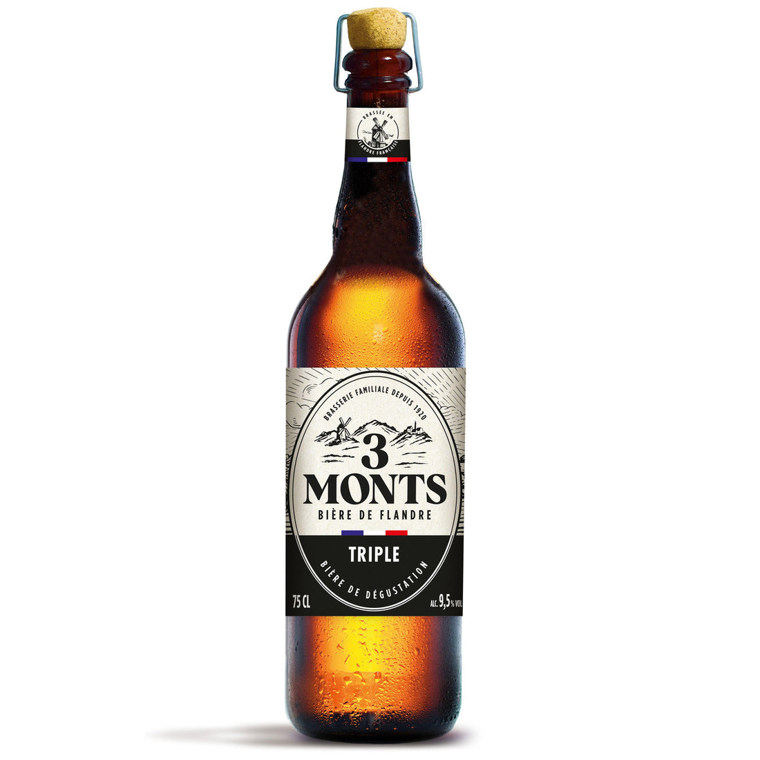 3 Monts Bière Blonde Triple Des Flandres Grande Réserve 75cl