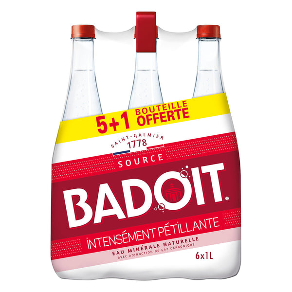 Badoit Eau Minérale Naturelle Pétillante Pack 6x1L