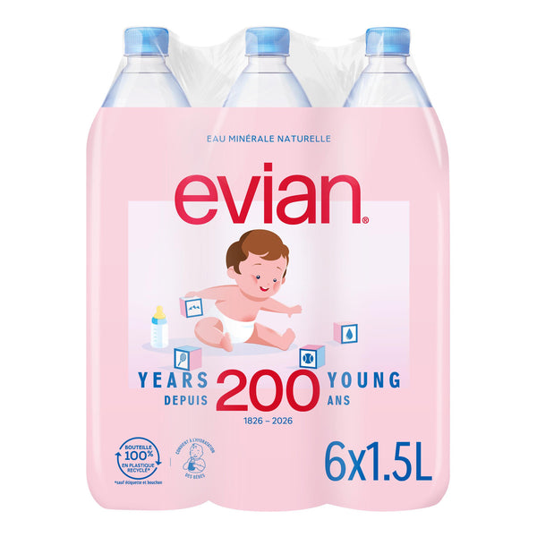 Evian Eau Minérale Naturelle Plate Pack 6x1,5L
