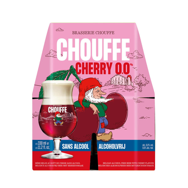 La Chouffe Bière Cherry Sans Alcool Pack 4x33cl