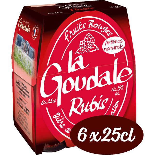 La Goudale Bière Rubis Aromatisée Aux Fruits Rouges Pack 6x25cl