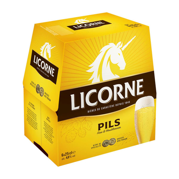 Licorne Pils Bière Blonde Pack 6x25cl