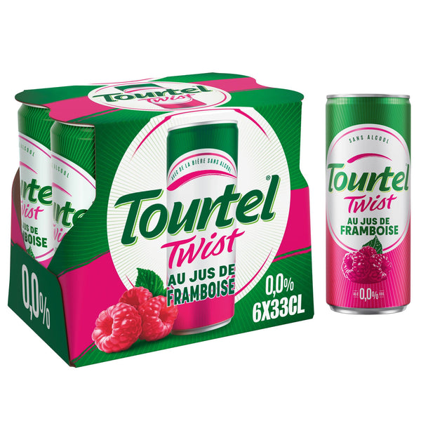 Tourtel Bière Twist Sans Alcool Aromatisée Framboise Pack 6x33cl