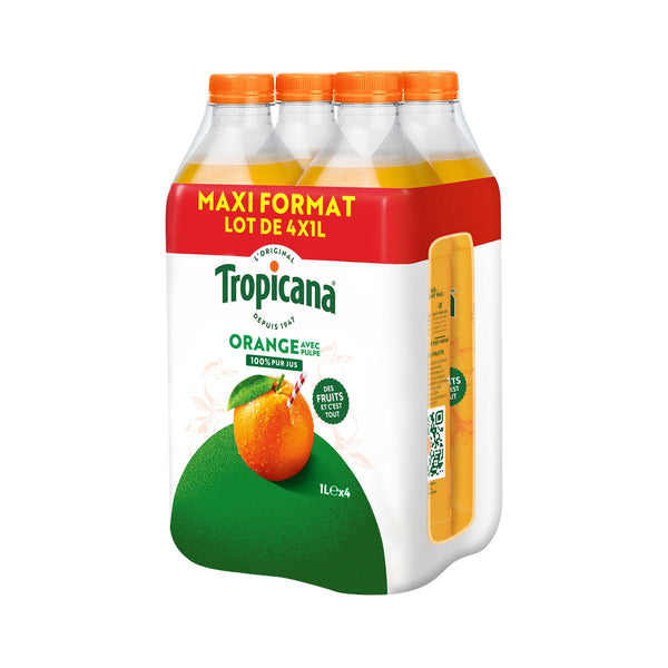 Tropicana Jus D'orange Avec Pulpe Pack 4x1L