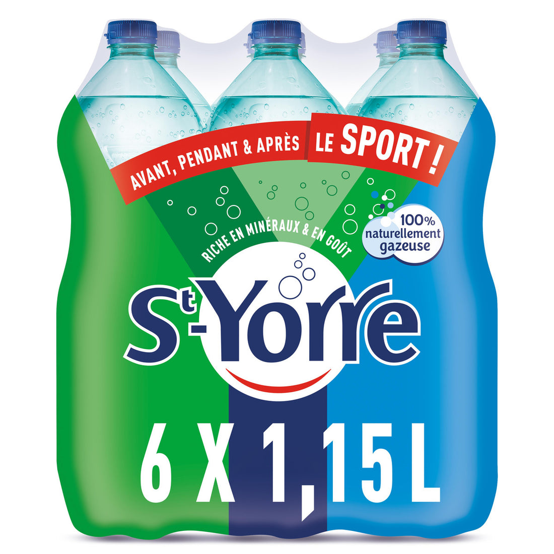Vichy ST Yorre Eau Minérale Naturelle Gazeuse Pack 6x1,15L