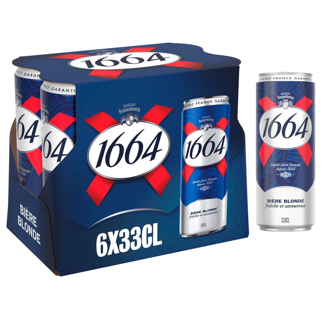 1664 Bière Blonde 5.5° Pack 6x33cl