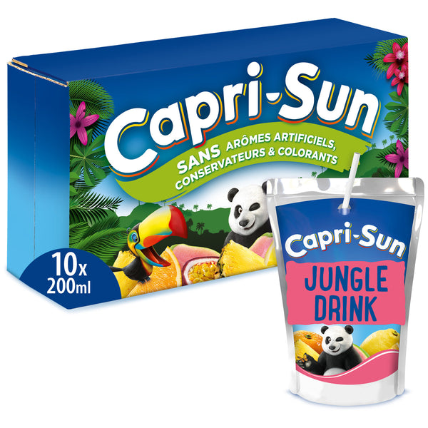 Capri-Sun Boisson au Jus de Fruit Jungle Drink Pack 10x20cl