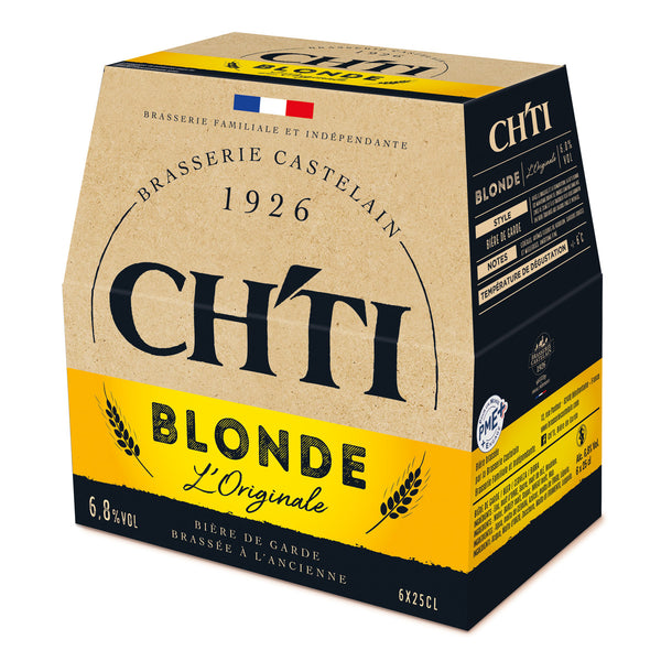 Ch'ti Bière Blonde Originale Pack 6x25cl
