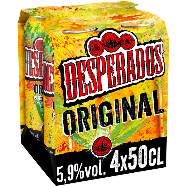 Desperados Bière Aromatisée à la Tequila Pack 4x50cl