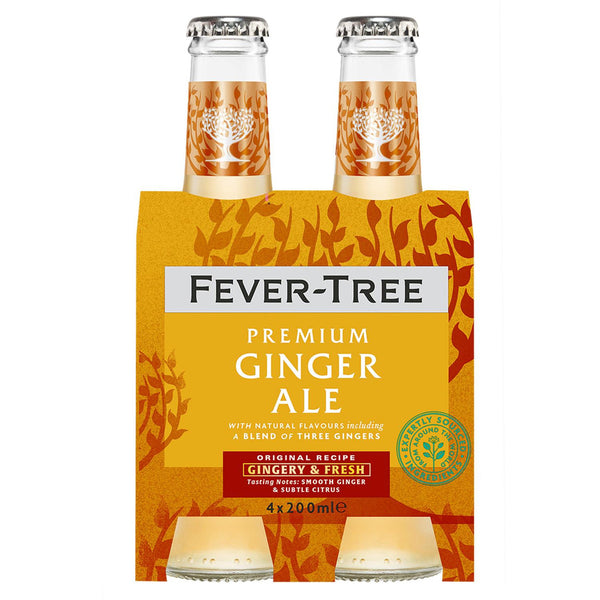 Fever Tree Boisson Premium Ginger Ale Pack 4x20cl