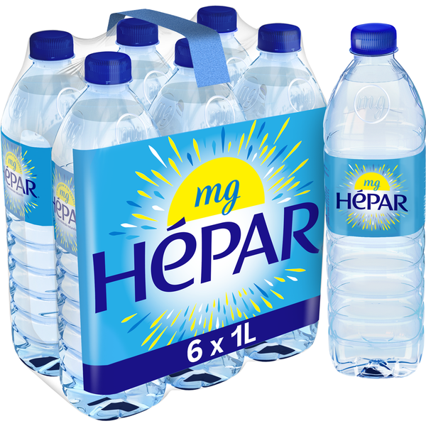 Hépar Eau Minérale Plate Naturelle Pack 6x1L