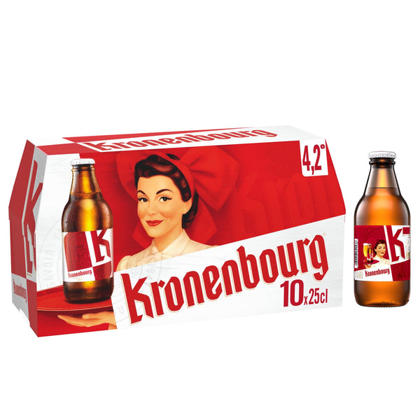 Kronenbourg Bière Blonde Pack 10x25cl