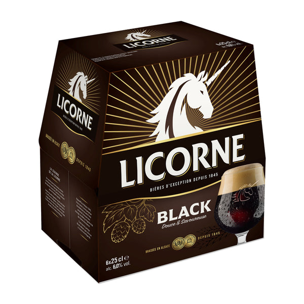 Licorne Bière Black Pack 6x25cl