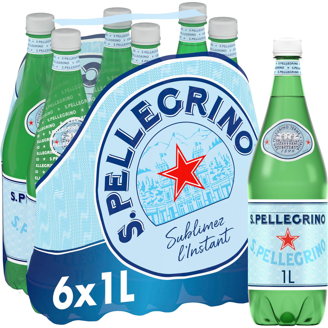 San Pellegrino Eau Minérale Naturelle Gazeuse Pack 6x1L