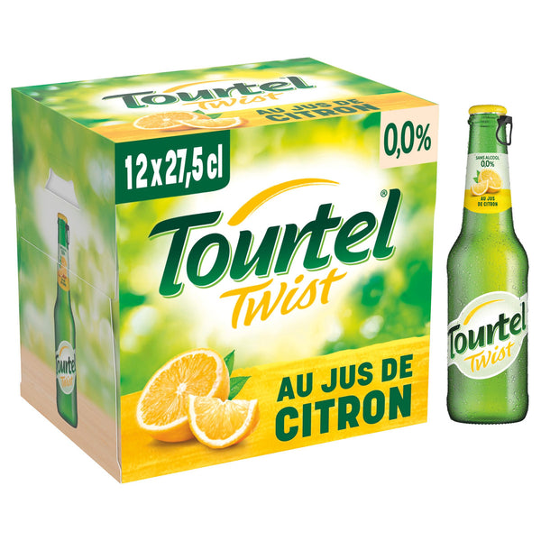 Tourtel Bière Twist Sans Alcool au Jus de Citron Pack 12x27,5cl