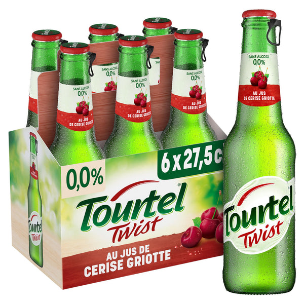 Tourtel Twist Bière Sans Alcool Aromatisée à la Cerise Griotte Pack 6x27,5cl
