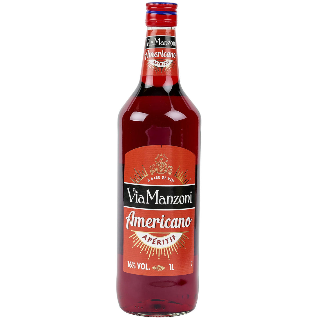VIA Manzoni Apéritif à Base de Vin Barracuda Americano 1L